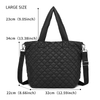 Fashion lady outdoor overnight lightweight quilting puffy tote bag handbags soft shopping travel bag puffer custom