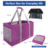 Supermarket Foldable Tote Shopping Beach Bags With Long Handle Oxford Fabric Storage Bags
