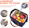 custom leakproof insulated cooler bag with side pockets reusable large lunch box bag for women men
