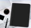 custom emboss logo business document folio folder waterproof pu leather padfolio portfolio with writing notepad