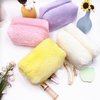 Make Up Pouch with Zipper Colour Velvet Pouch Makeup Bag Cosmetics Compliant Bag Soft Pencil Pouch Pink