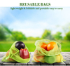 Eco friendly RPET mesh drawstring bag light weight washable mesh bag for food and fruit