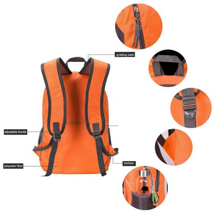 Promotional Ultralight Outdoor Traveling Camping Packable Folding Bicycle Backpack