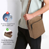 Wholesale custom trendy Business Casual men Sling Bags vintage retro canvas shoulder Crossbody messenger bag