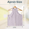 Cotton Linen Apron Cross Back Pinafore Dress for Cooking Baking Chef Gardening Without Waist Ties Cute Japanese line Pink Apron