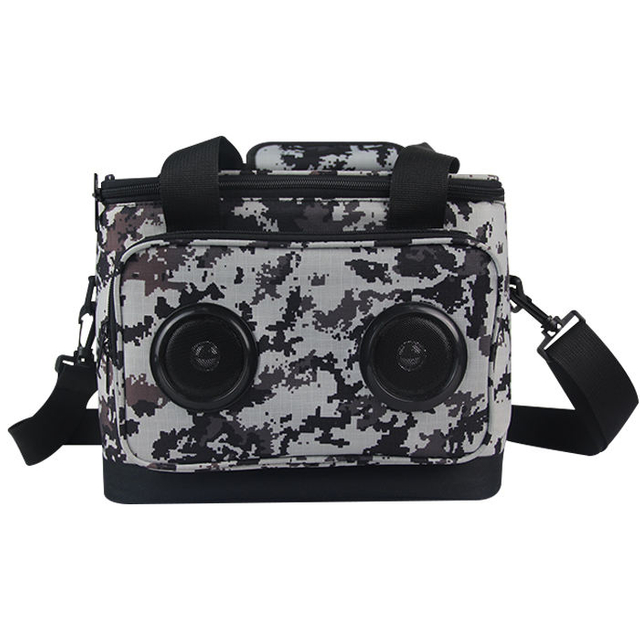 Camouflage Style Build-in Speaker Lunch Cooler Bag For Picnic / Hiking / Traveling