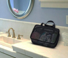 Recycled Lightweight Unisex Black Mesh Toiletry Tote Handbag Makeup Organizer Cosmetic Mesh Bag
