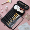 Custom Professional Black Cosmetic Makeup Brush Organizer Bag for Travel