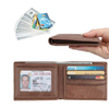 fashion men business card holder leather wallet soft pu leather RFID slim bifold wallet for men