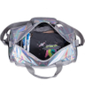 Custom Small Kids Dance Tote Shoulder Duffle Shiny Neon Holographic Duffle Bag For Sports Gym Dance