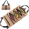 Waterproof Durable Cotton Canvas Folding Foldable Rool Up Electrician Tool Organizer Zipper Tote Bag