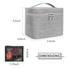 Large Capacity Waterproof Fabric Custom Print Logo Beauty Functional Make Up Bag Square Cosmetic Bag