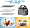 Reusable Food Drink Aluminium Film Insulation Bag Striped Beach Thermal Lunch Cooler Bag for Summer Camping Finishing Sport