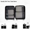 large capacity travel organizer suitcase kit clothes storage compressed packing cubes travel luggage organizer