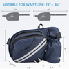 Large Extra Waist Pockets Lightweight Waist Bag Pack for Men Women Hip Bum Bag With Water Bottle Holder