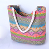 Oversized Large Summer Travelling Beach Bag Cotton Canvas Tote Rope Handle Shoulder Hand Bag For Ladies