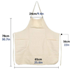 Adjustable Professional Bib Apron 100% Cotton Canvas Waterproof Apron With 3 Pockets for Women Men Adults