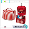 Stripe Women Portable Travel Makeup Bag