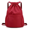 Nylon drawstring gym backpack travel sports waterproof drawstring backpack bag