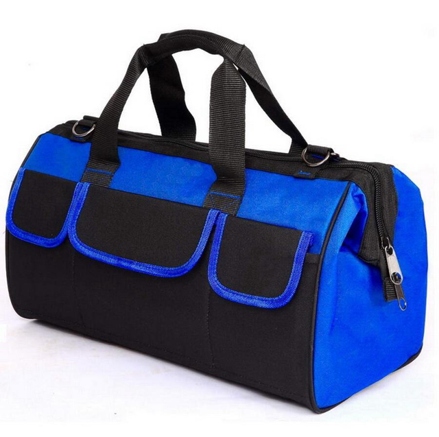 Heavy Duty Tool Bag Electrician Tool Kit Bag Manufacturer 600D Polyester Customized Logo Plumbing Gardening Tote Carrier