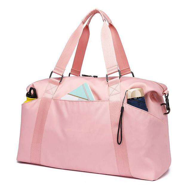 Nylon sports duffle bag custom logo weekender bag woman wholesale unisex large travel tote shoulder bag