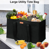 Large Shopping Foldable Tote Bags Eco-Friendly Produce Bags Reusable Grocery Bags with Long Handle for Shopping