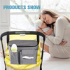 Baby Stroller Organizer With Cup Holder And Multi-pockets, Hanging Style Diaper Bottle Toys Storage Stroller Organizer