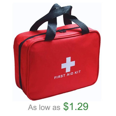  Red First Aid Kit Bag Empty Empty Travel First Aid Bag Storage Compact Survival Medicine Bag for Home Office Car Businesses Camping Kitchen Sport Outdoors