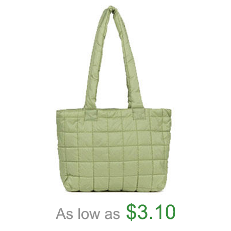Women Quilted Tote Bag Wholesale Prices Shoulder Puffer Bag Puffy Tote Bag