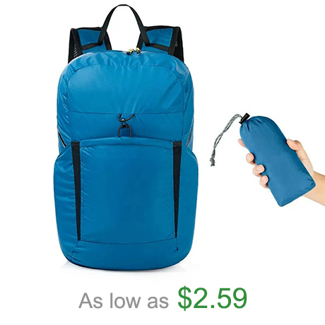 WellPromotion 22L Ultralight 30D Nylon Waterproof Folding Travel Bag Foldable Backpack