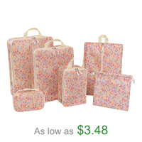 Custom Print 6 set Compression Packing Cubes for Travel Lightweight Expandable Travel Organizer Cubes