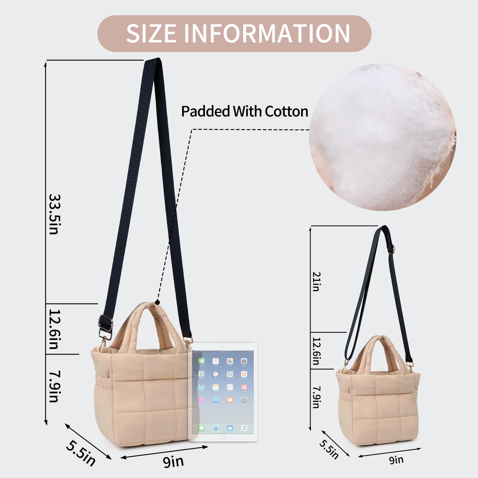 Women Puffer Tote Bag Wholesale Product Details