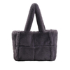 Fluffy Tote Bag for Women Winter Furry Purse Faux Fur Bag Fuzzy Shoulder Handbag