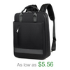 Mens Black Leisure Water Resistant School Book Bags Waterproof Laptop Backpack with Usb Charging Port