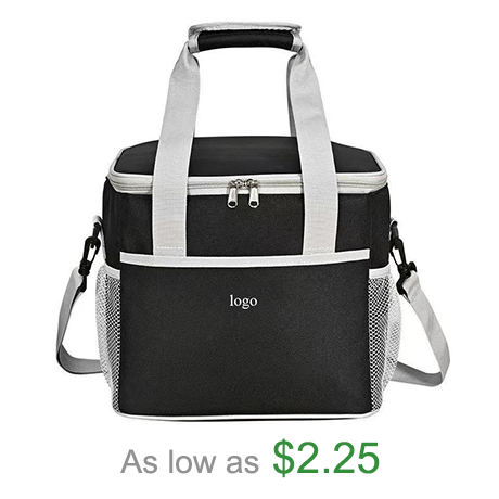 Custom Logo Thermal Lunch Bag for Men Women Leakproof Cooler Tote Bag with Shoulder Strap Reusable Lunch Box