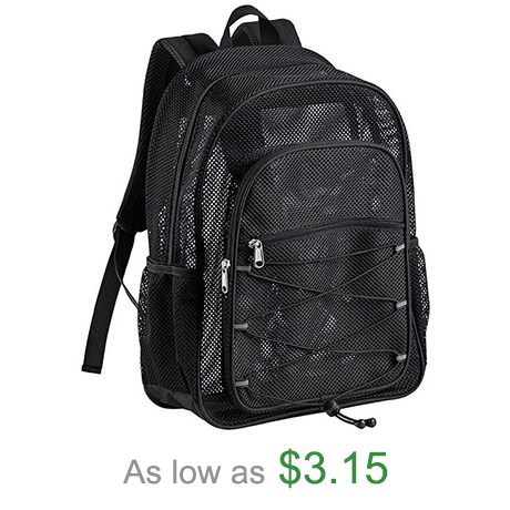 Wholesale High Quality Mesh BackSemi-transparent Mesh Bookbag with Bungee and Comfort Padded Straps for Commuting Outdoor Sports