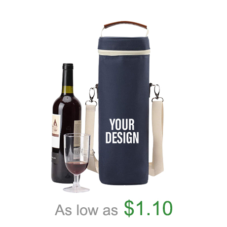 Customizable logo wholesale water resistance portable hand held sling insulated wine bottle beer tote bag with cooler bags