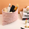 Cotton Makeup Bag Travel Cosmetic Organizer Puffy Padded Make Up Pouch Travel Toiletry for Women