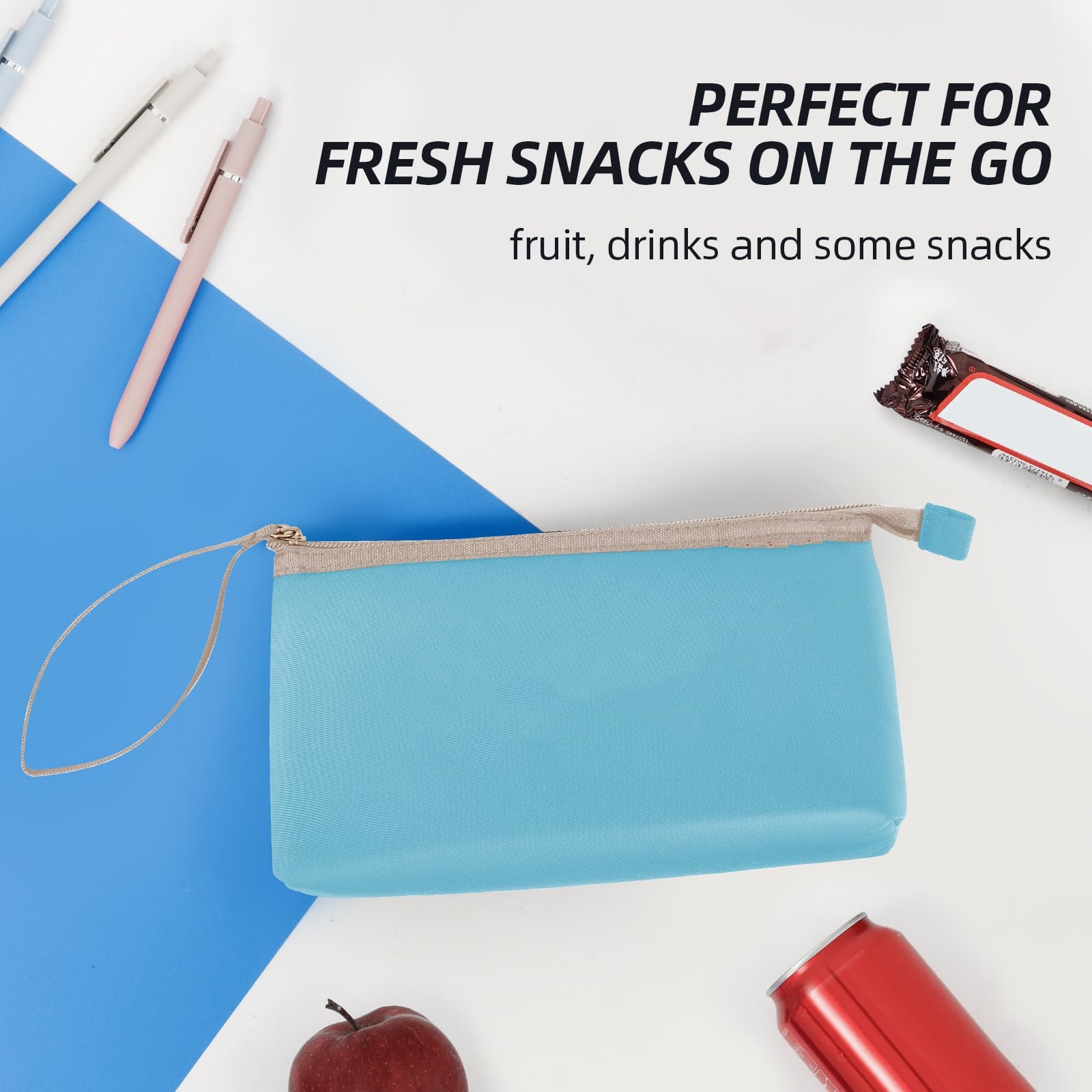 Small Insulated Bag Freezable Snack Bag Small Cooler Bag Sandwich Bag Frozen Bag Freezable Snack Bag