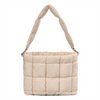 Custom Women Puffer Tote Bag Lightweight Nylon Padded Puffy Shoulder Bag