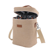 China Supplier Wholesale Custom 4 Bottle Jute Tote Bag Carrier Insulated Recycled Wine Cooler Bag With Shoulder Strap