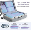 Compression Design Reinforced Handle Different Sizes 5 Set Packing Cubes Luggage Packing Organizers