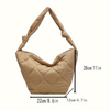 Puffer Quilted Crossbody Bag Knotted Strap Shoulder Bag Women\'s Soft Padded Bag