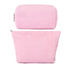 Portable Zipper Wrist Strap Corduroy Small Cosmetic Bags Custom Logo Wholesale Makeup Bag