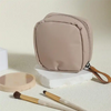Portable Pink Travel Makeup Bags Custom Logo Corduroy Women Beauty Cosmetic Bag