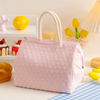 Quilted Lunch Box Bag Insulated Bento Handbags Portable Storage Picnic Bag For Work School