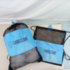 High-quality Nylon Polyester Drawstring Bag Sport Net Bag Reusable And Durable Mesh Drawstring Backpacks with Logo