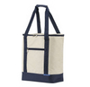 Zip Heavy Duty Canvas Collapsible Insulated Shopping Grocery Cooler Bag For Seafood