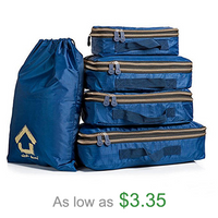Waterproof Custom Logo 5 Pcs Travel Luggage Organizer Bag Packing Cubes Set