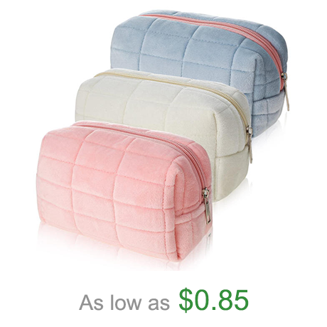 Colorful Softy Girls Cosmetic Packing Storage Bag Eco-friendly Designer Women Make up Bags